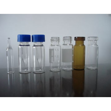 Amber and Clear Tubular Glass Bottle for Medical Supply